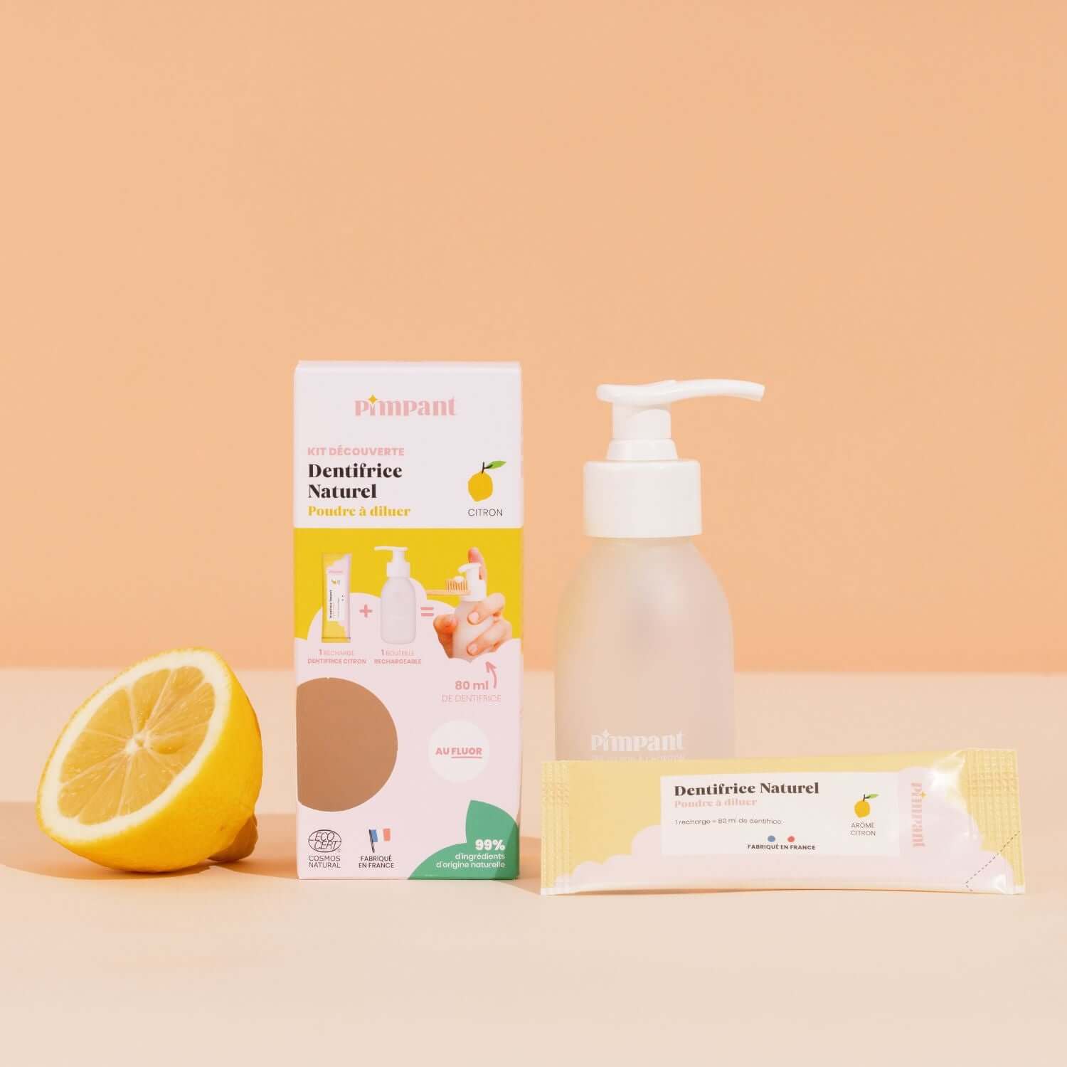 Kit découverte Dentifrice Citron - Pimpant - Cap-Nature