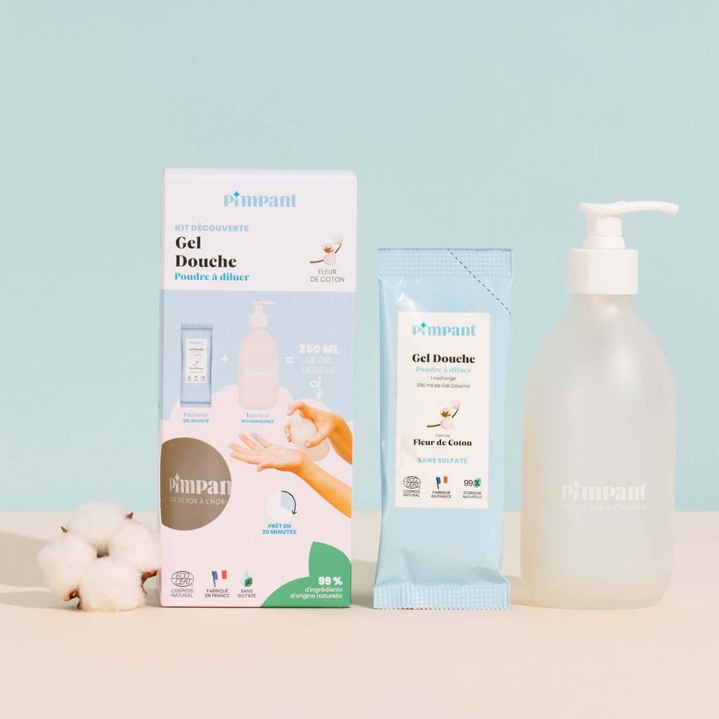 Kit découverte Gel Douche Fleur de Coton - Pimpant - Cap-Nature