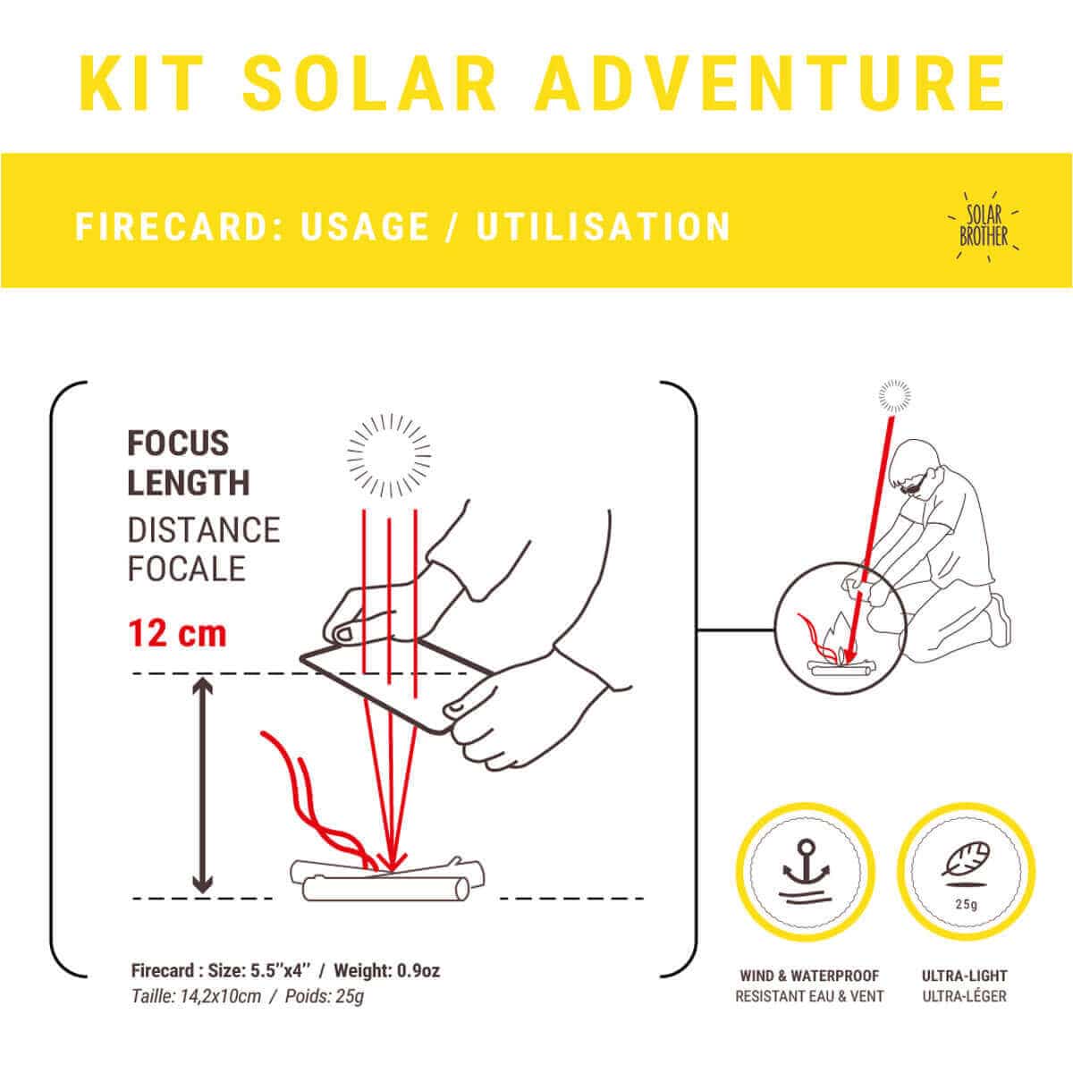 Matériel de survie solaire ADVENTURE KIT - Cap-Nature