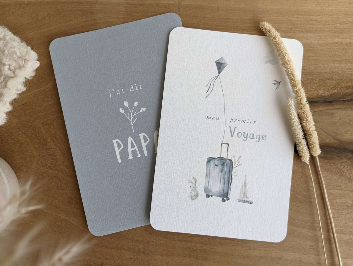 Coffret cadeau naissance de 16 cartes étapes "mes 1ère fois" - Cap-Nature