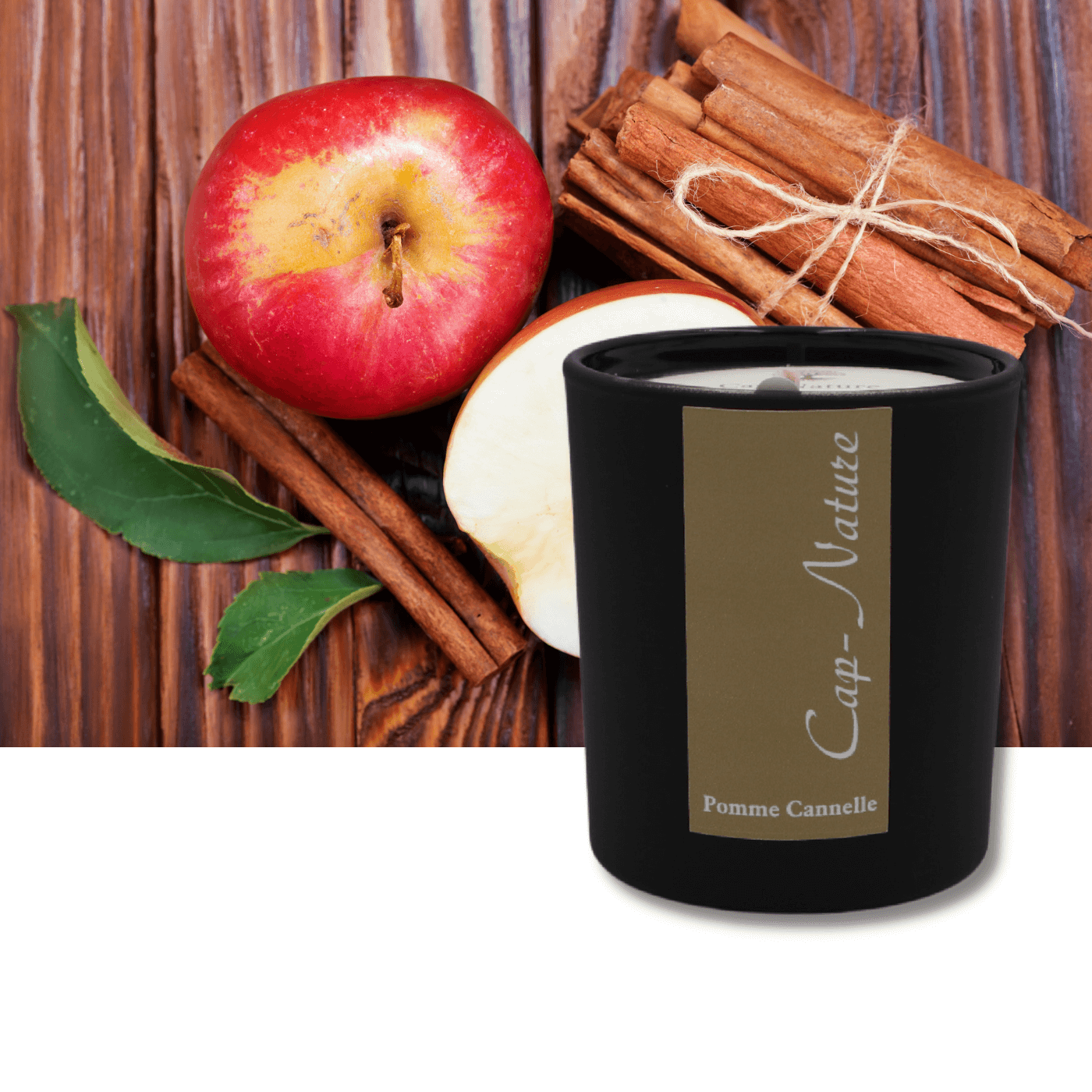 Duftkerze - Apfel-Zimt - 180gr