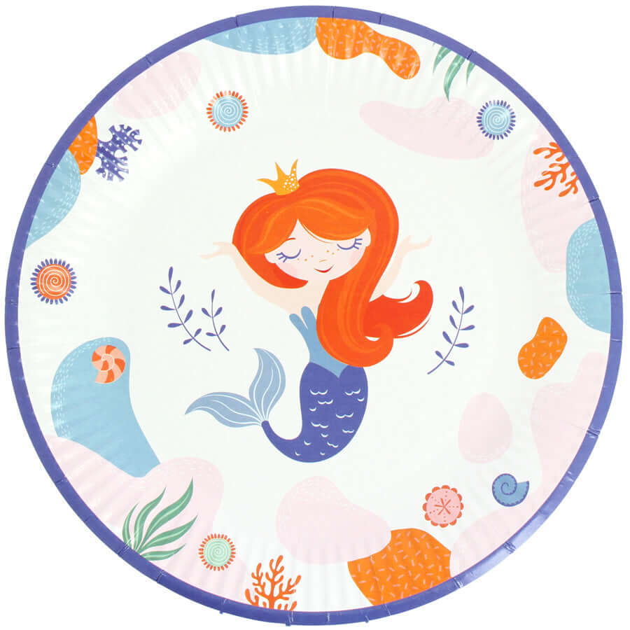 6 Piatti Coral Mermaid - Riciclabili