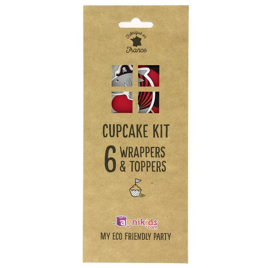 Kit Cupcakes Pirate Color - Recyclable