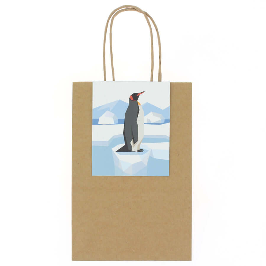 6 sacchetti regalo animali polari - riciclabili