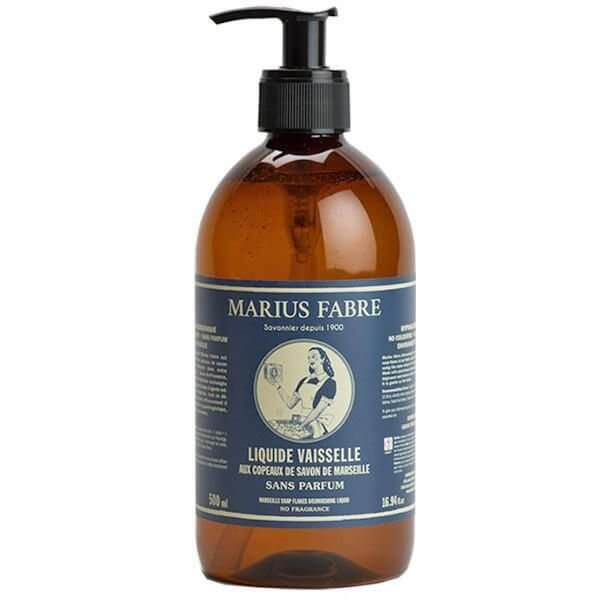 Sans huile de palme - Liquide vaisselle aux copeaux de savon de Marseille 500 ml - Marius Fabre
