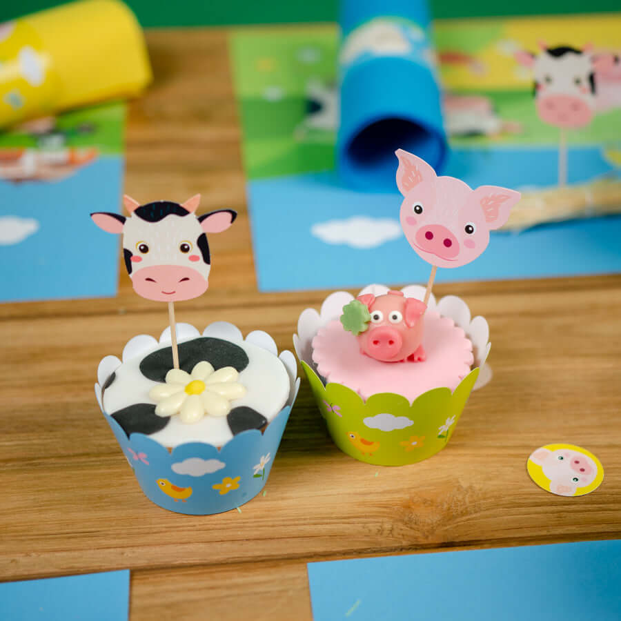 Kit Cupcakes Animaux de la Ferme - Recyclable
